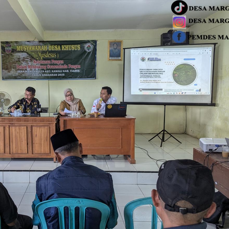 MARGAMULYA GELAR MUSDESUS UNTUK ALOKASI DANA KETAHANAN PANGAN 